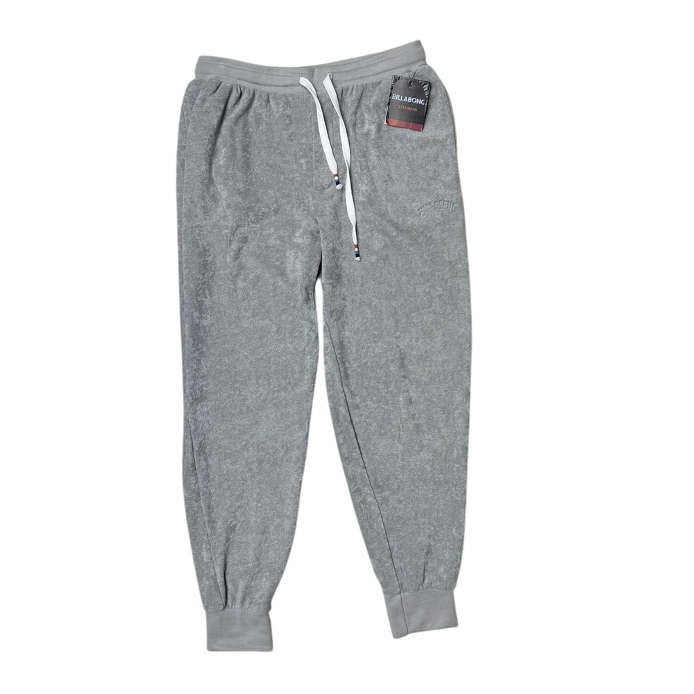 Billabong Mens Gray Sleepwear Pants Terry Cloth Loungewear Athleisure Medium